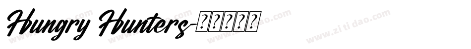 Hungry Hunters字体转换